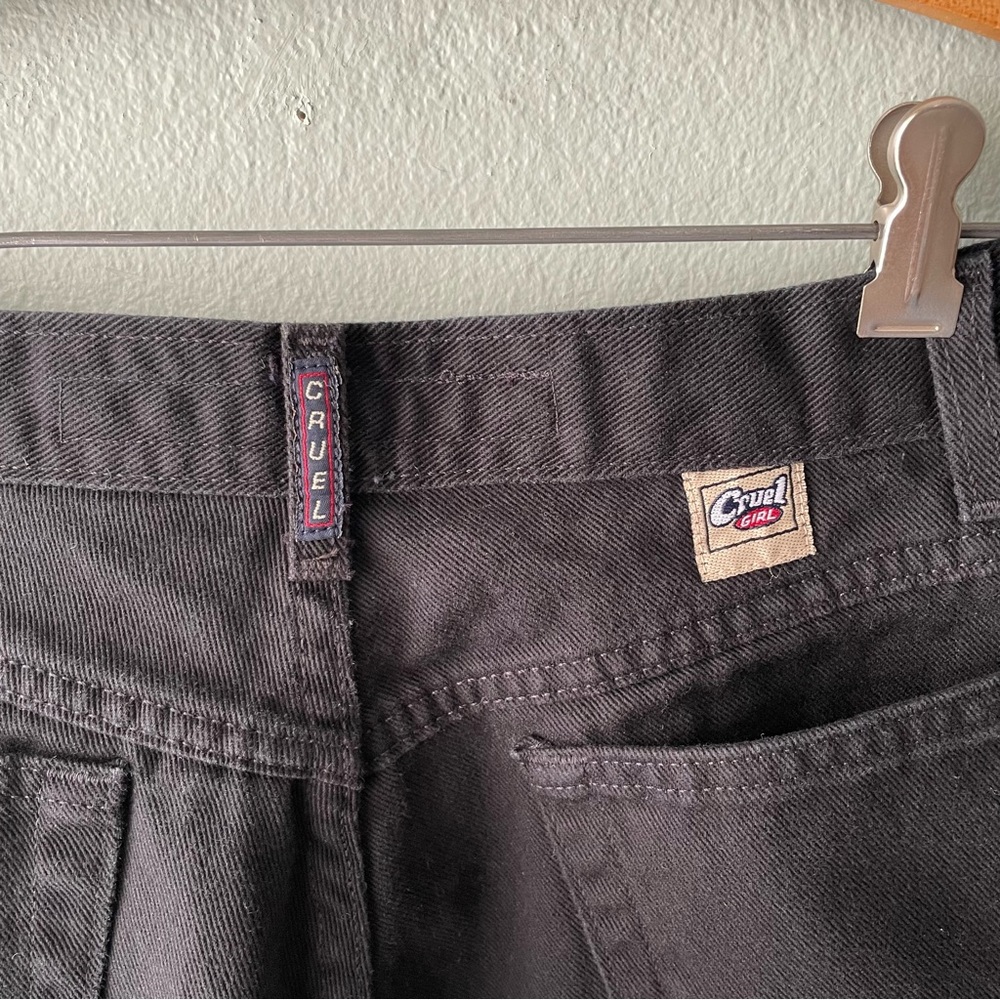 Cruel Girl | 90s Y2k Black Curvy High-Rise Straight Leg Jeans - Picture 5 of 7